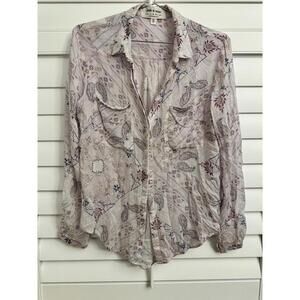 Cloth and stone for Anthropologie button up floral blouse size Small